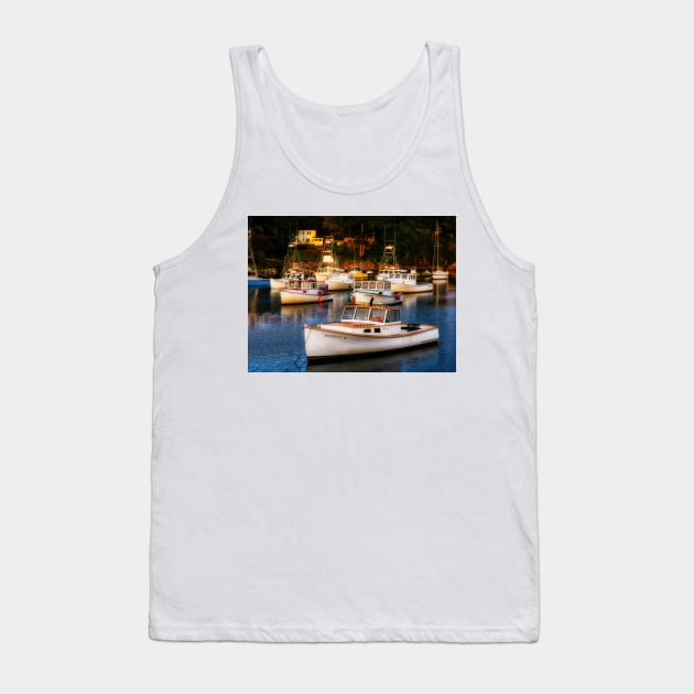 Perkins Cove Lobster Boats Tank Top by jforno